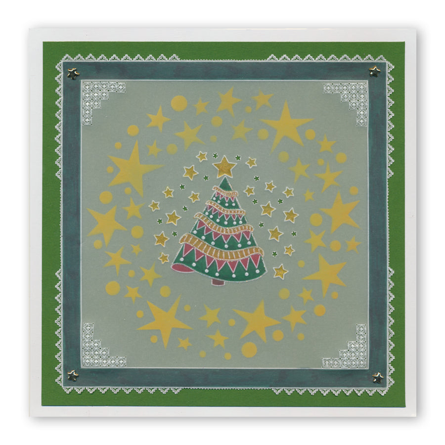 Barbara's Christmas Tree Sampler A4 Square Groovi Plate
