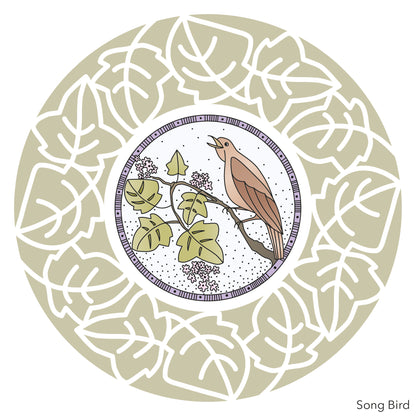 Barbara's Songbird - Two Way Overlay A5 Square Stamp & Mask Set
