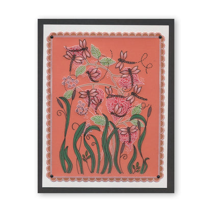 Dragonflies & Reeds A6 Groovi Plate