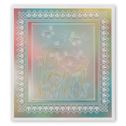 Dragonflies & Reeds A6 Groovi Plate
