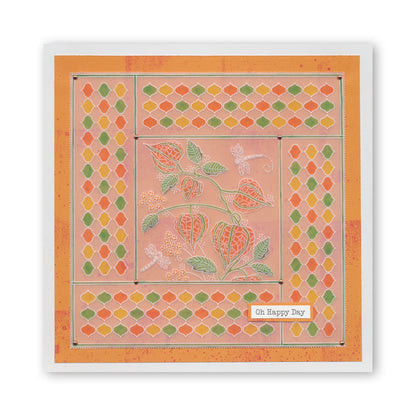 Winter Floral Spray A6 & Spacer Groovi Plate Trio