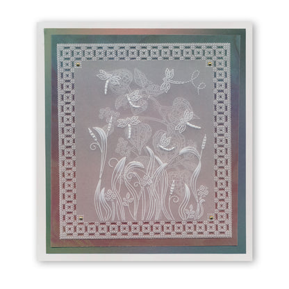 Barbara's Chinese Lantern Spray & Dragonflies A6 & Spacer Groovi Plate Trio