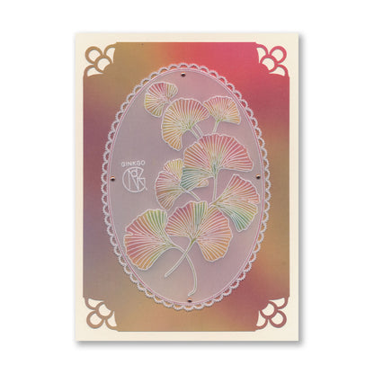 Autumn Floral Spray A6 & Spacer Groovi Plate Trio