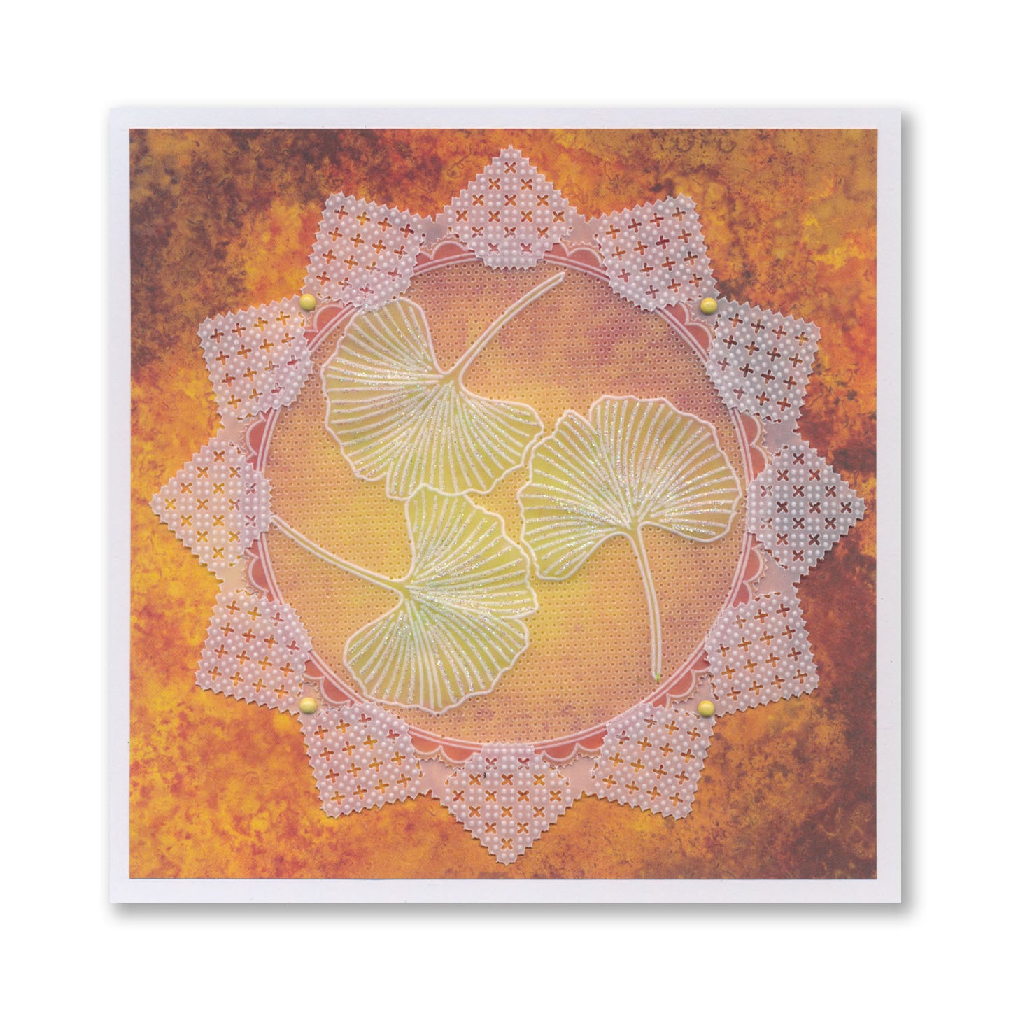 Autumn Floral Spray A6 & Spacer Groovi Plate Trio