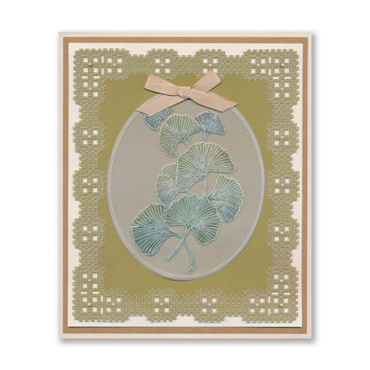 Autumn Floral Spray A6 & Spacer Groovi Plate Trio