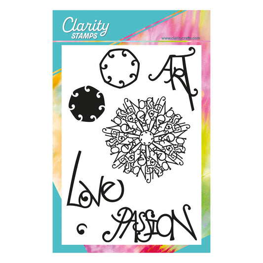 CLEARANCE Barbara's Passion Doodle Round A5 Stamp Set