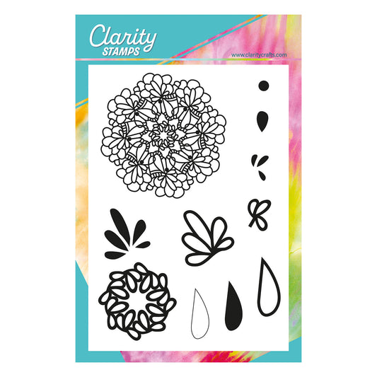 CLEARANCE Barbara's Posy Doodle Round A5 Stamp Set