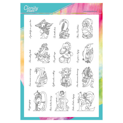 Barbara's 12 Days of Christmas A4 Stamp Set