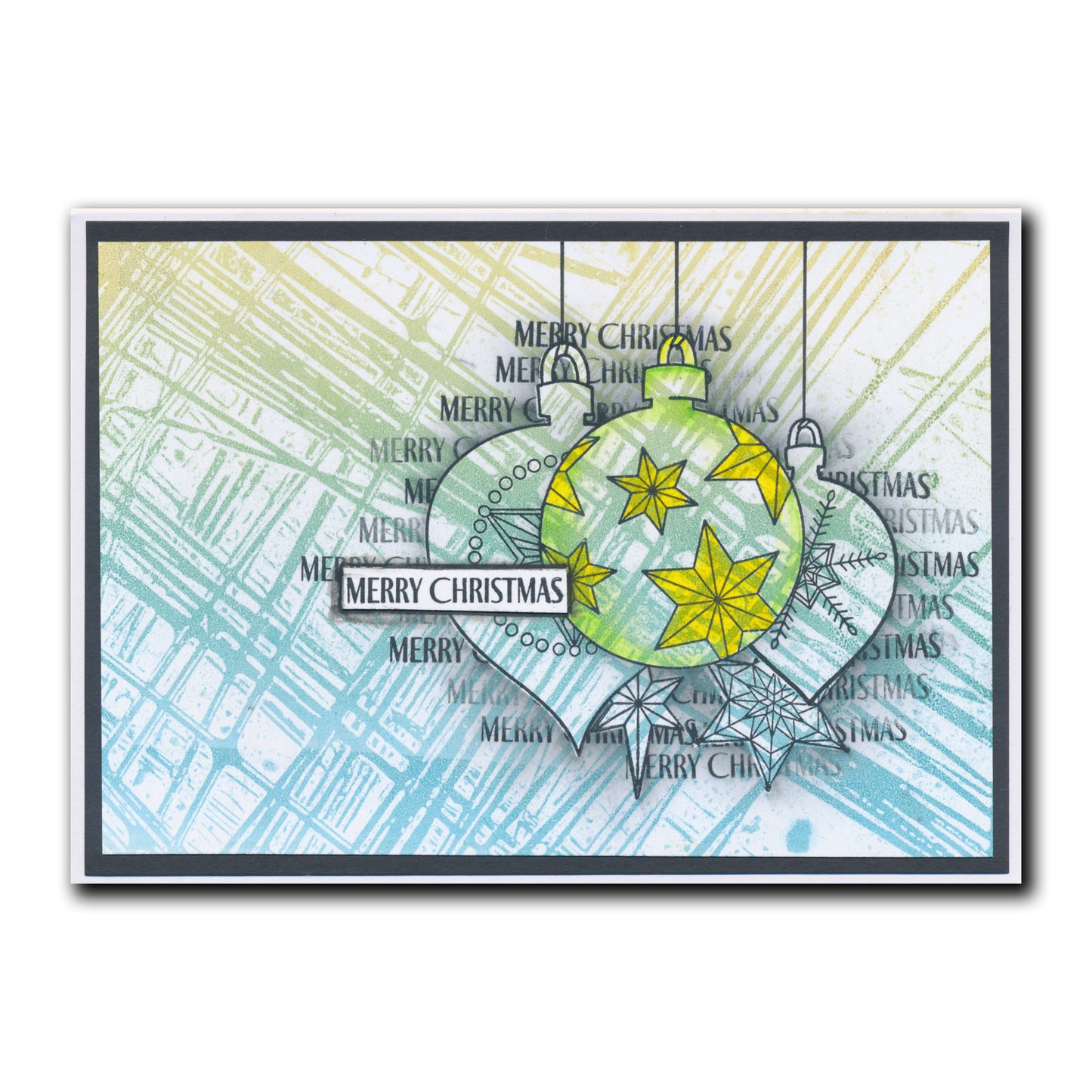 Barbara's SHAC Baubles - Merry Christmas & Season's Greetings A5 Square Stamp & Mask Collection