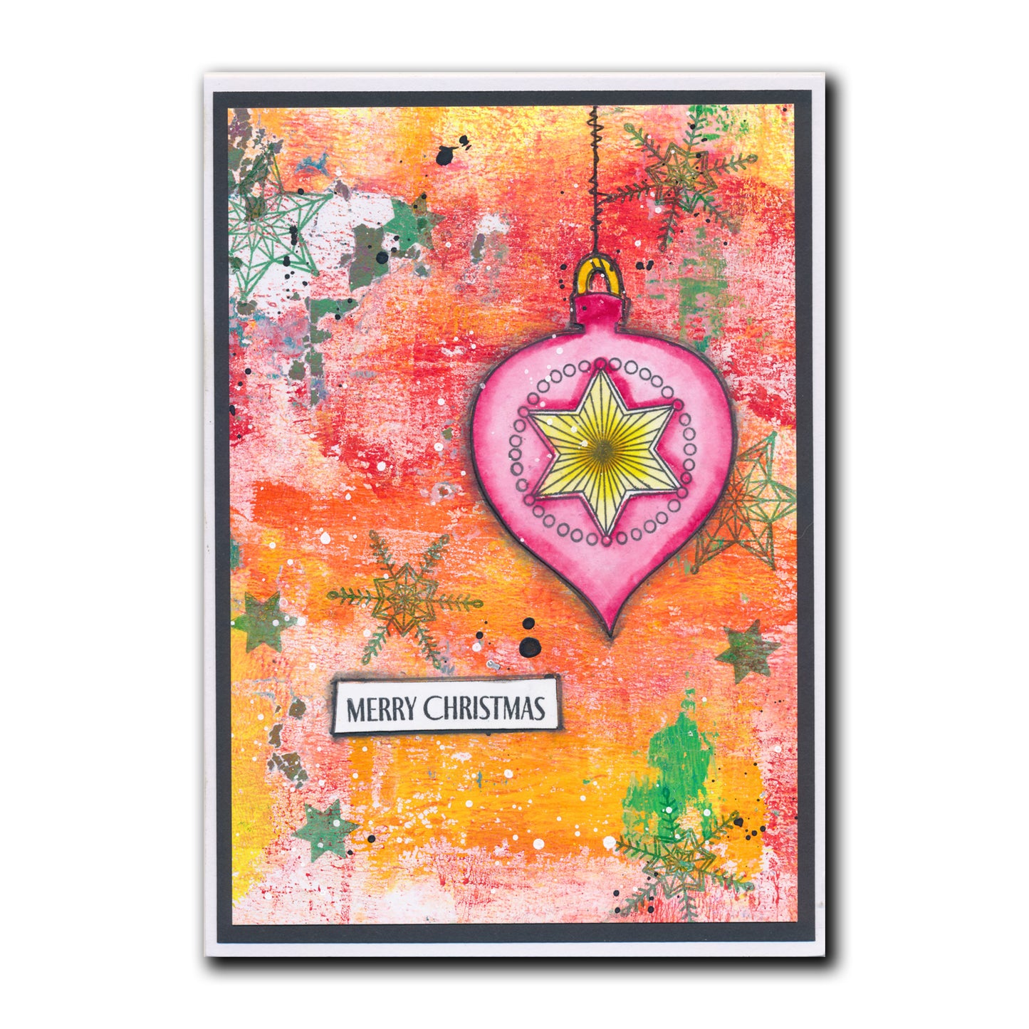 Barbara's SHAC Baubles - Merry Christmas & Season's Greetings A5 Square Stamp & Mask Collection