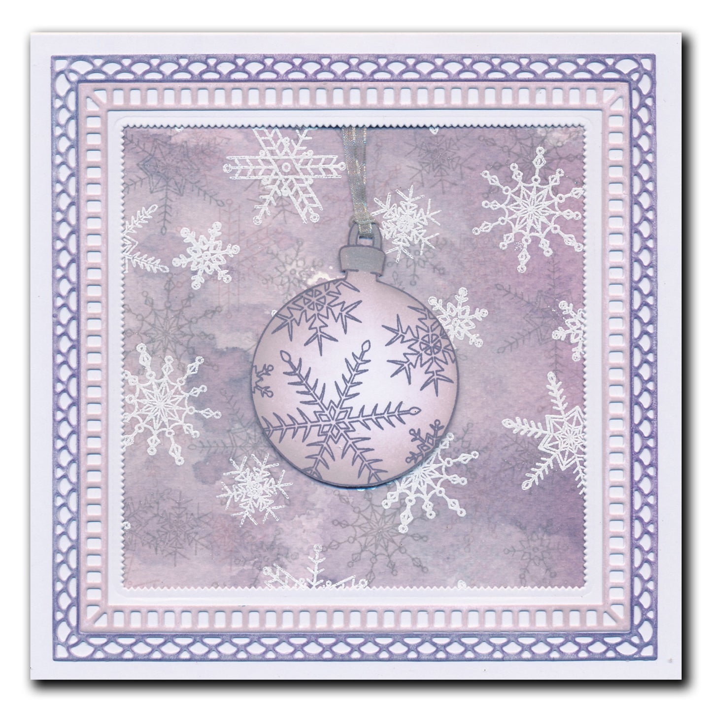 Barbara's SHAC Baubles - Season's Greetings A5 Square Stamp & Mask Set