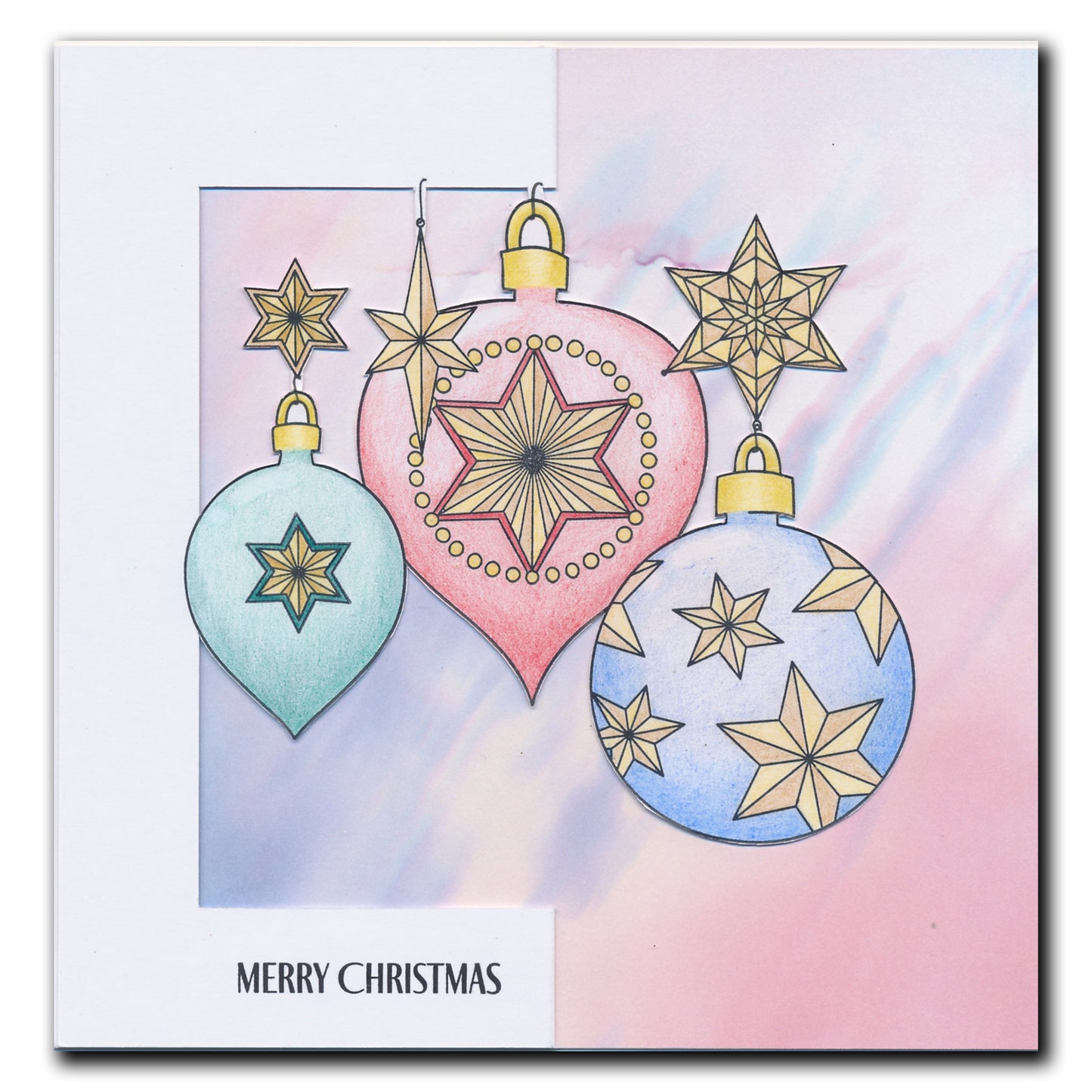 Barbara's SHAC Baubles - Merry Christmas & Season's Greetings A5 Square Stamp & Mask Collection