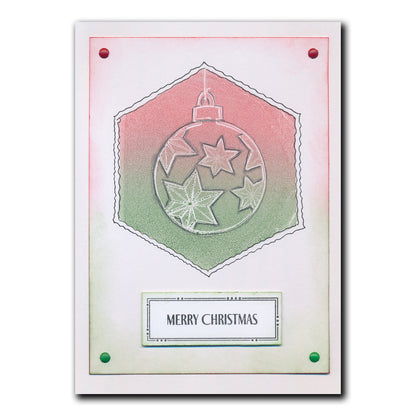 Barbara's SHAC Baubles - Merry Christmas A5 Square Stamp & Mask Set