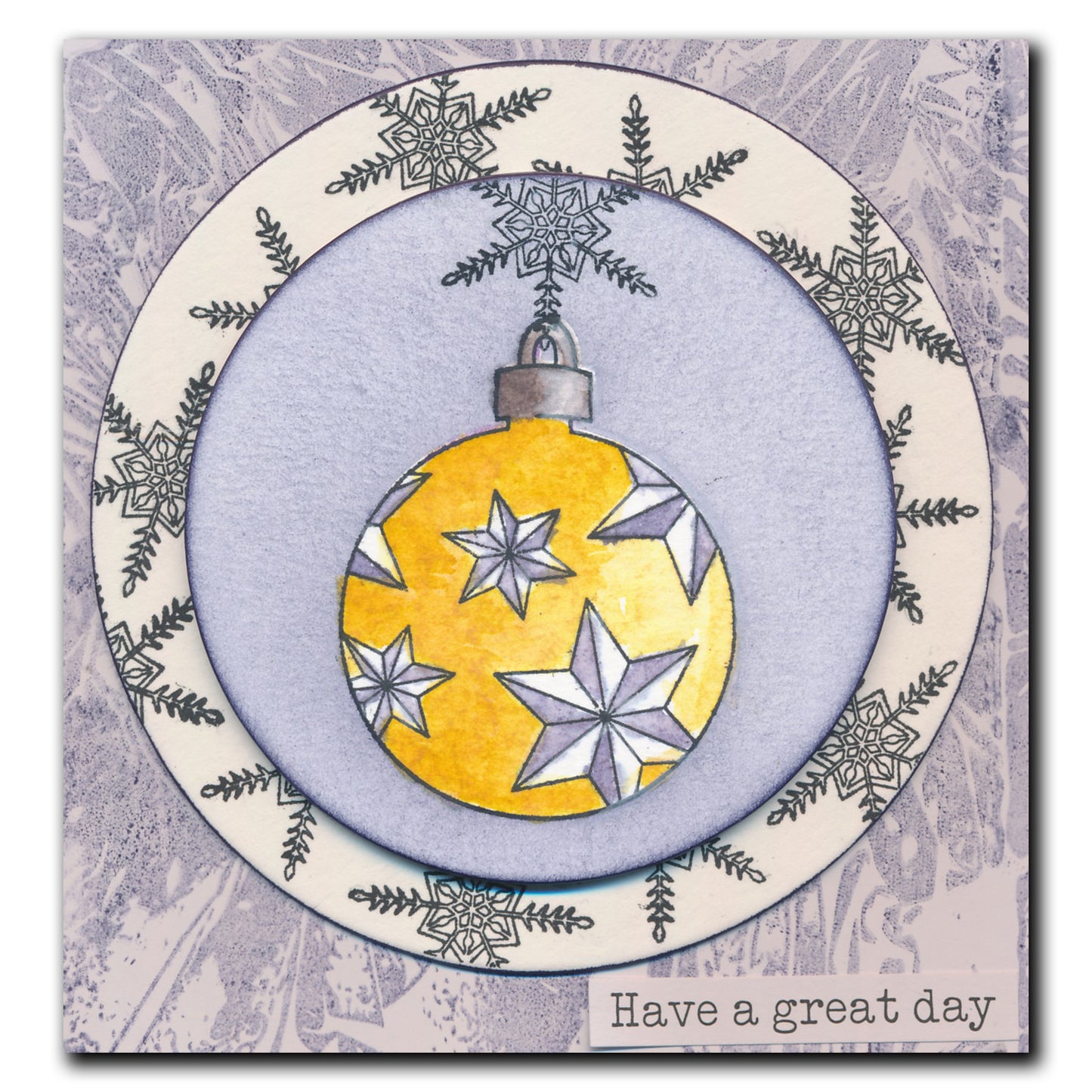 Barbara's SHAC Baubles - Merry Christmas A5 Square Stamp & Mask Set