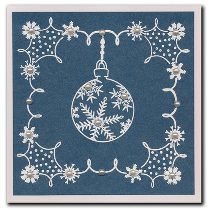 Barbara's SHAC Baubles - Season's Greetings A5 Square Stamp & Mask Set