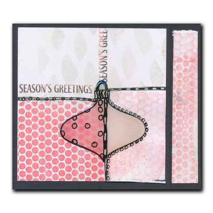 Barbara's SHAC Baubles - Season's Greetings A5 Square Stamp & Mask Set