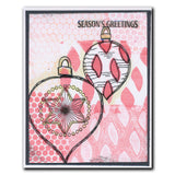 Barbara's SHAC Baubles - Merry Christmas A5 Square Stamp & Mask Set