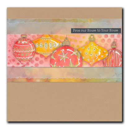 Barbara's SHAC Baubles - Merry Christmas & Season's Greetings A5 Square Stamp & Mask Collection