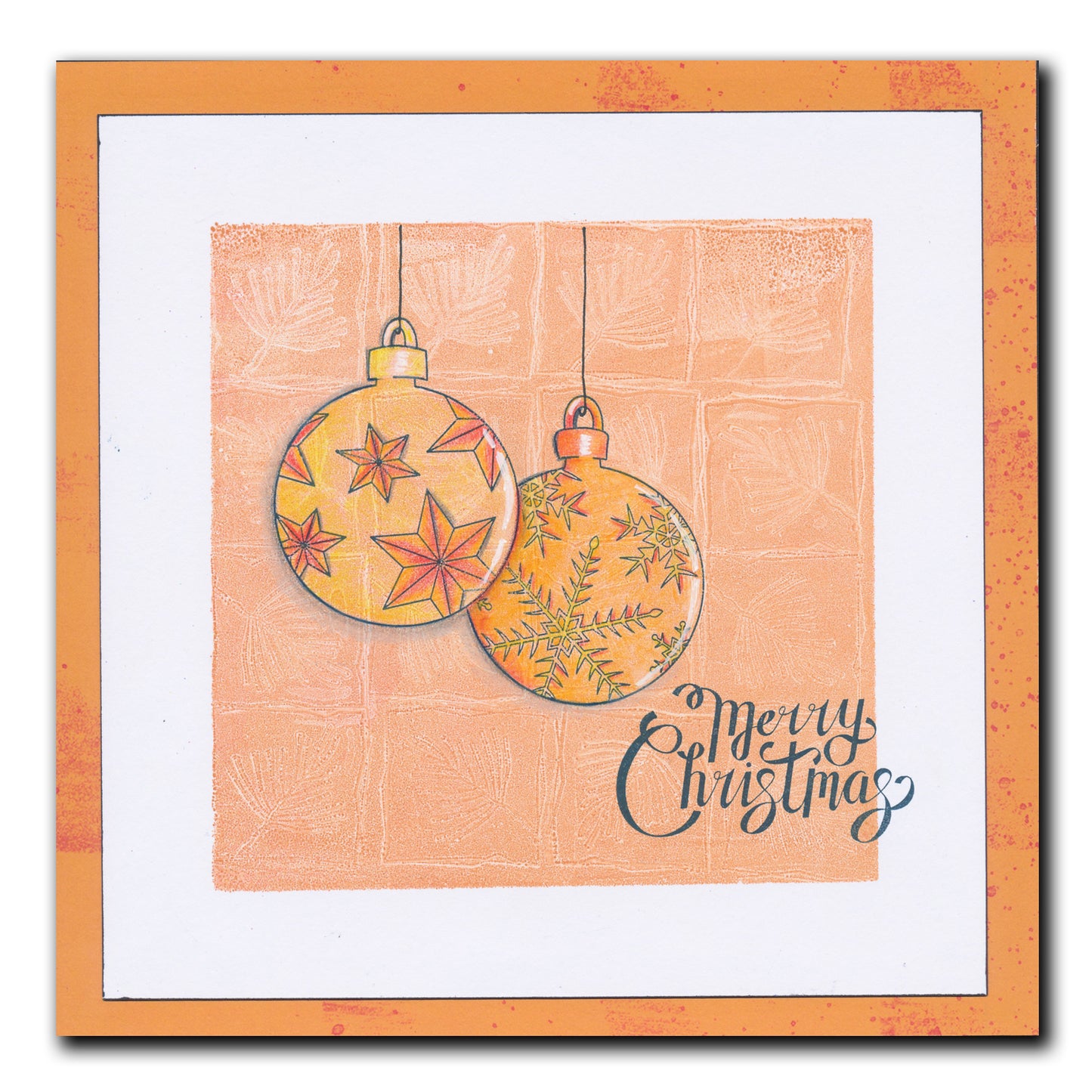 Barbara's SHAC Baubles - Season's Greetings A5 Square Stamp & Mask Set