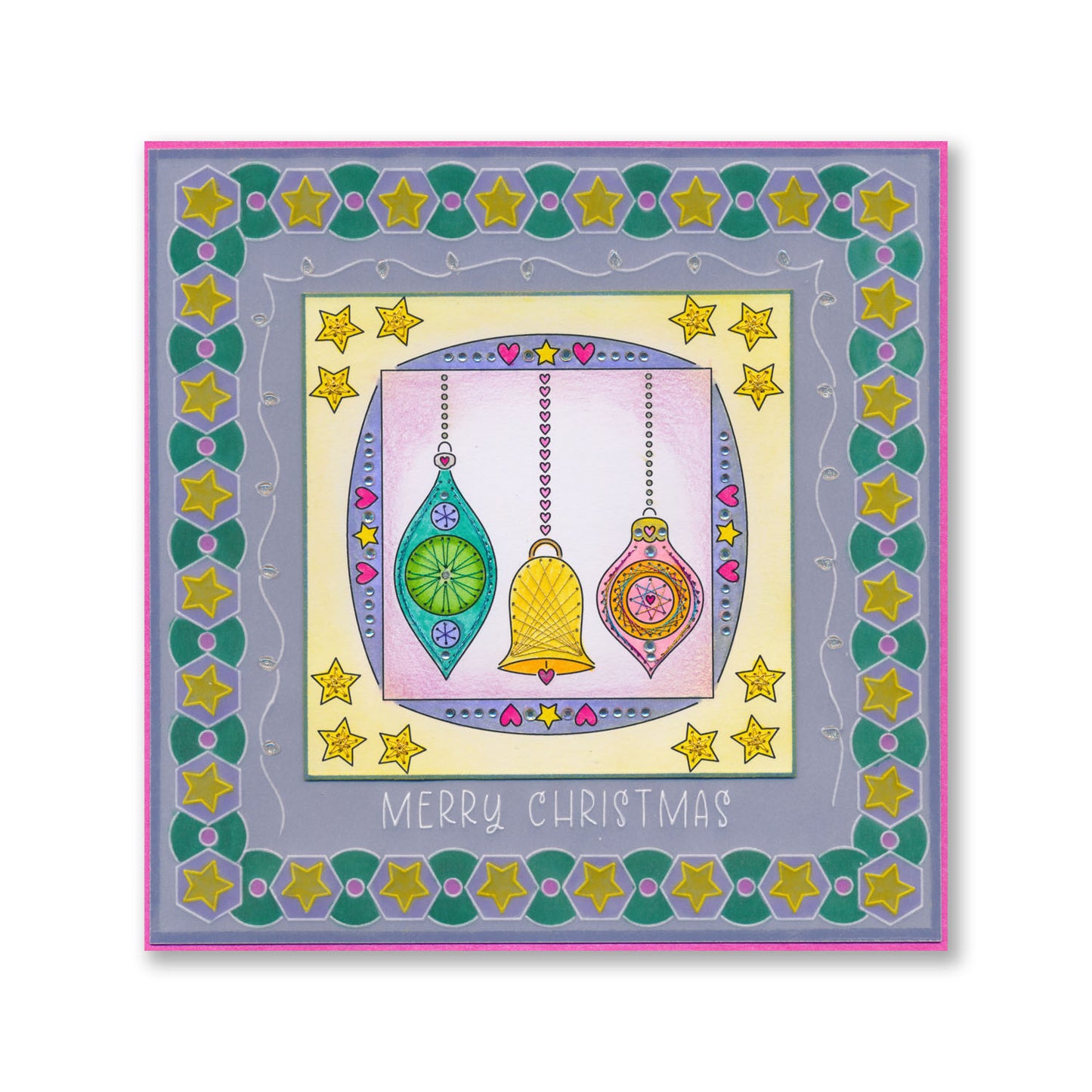 Paper Stitch by Clarity - 07 - Christmas Baubles Embroidery Card Pack