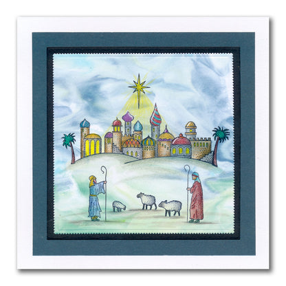 Linda's Oh Little Town of Bethlehem - Christmas Compendium A6 Stamp Set