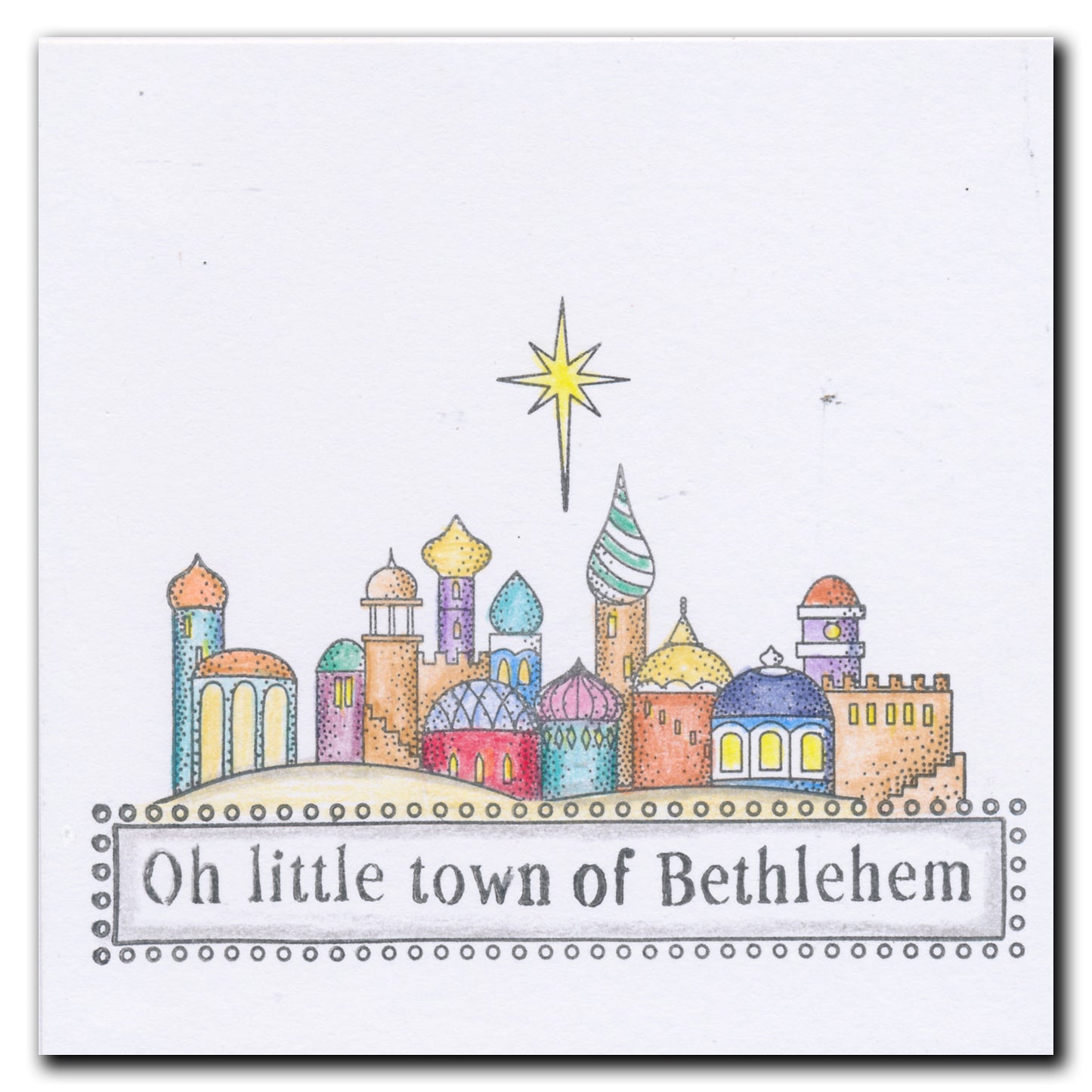 Linda's Oh Little Town of Bethlehem - Christmas Compendium A6 Stamp Set