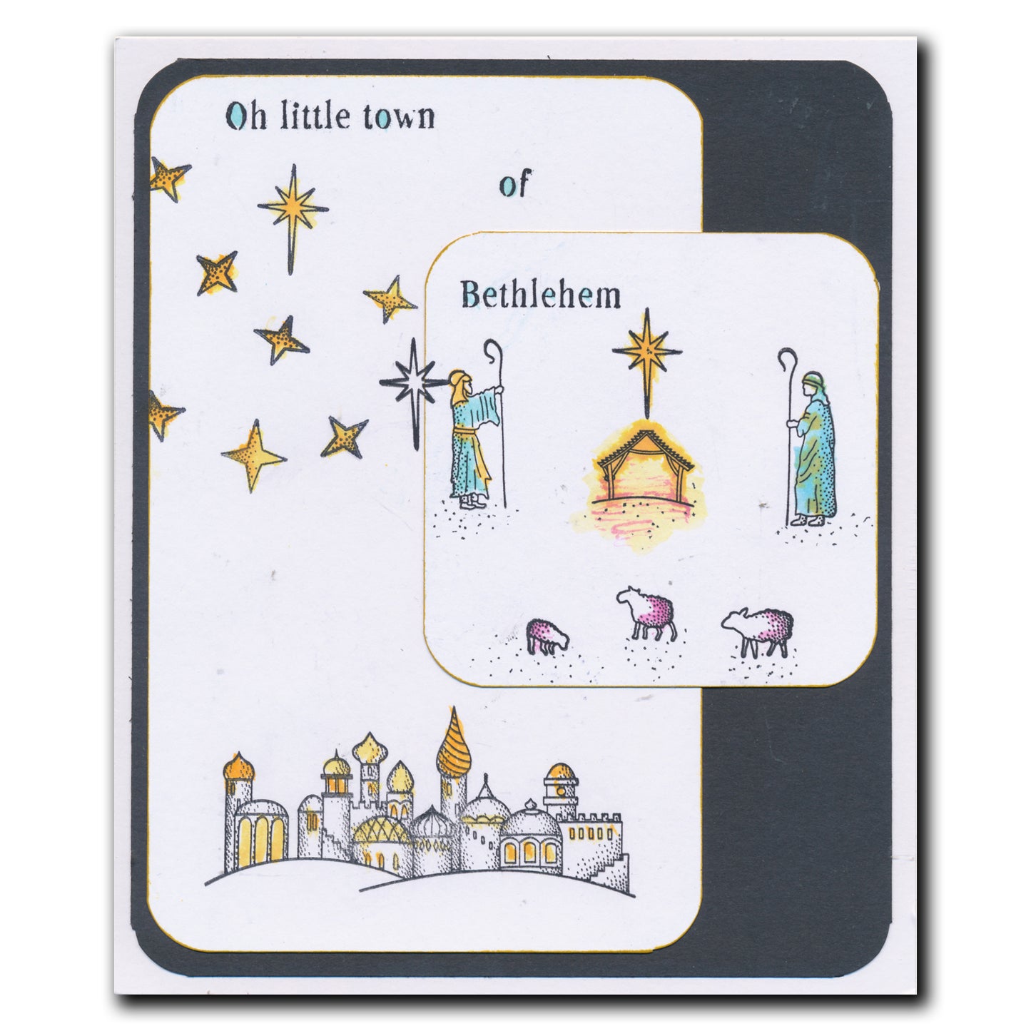 Linda's Oh Little Town of Bethlehem - Christmas Compendium A6 Stamp Set