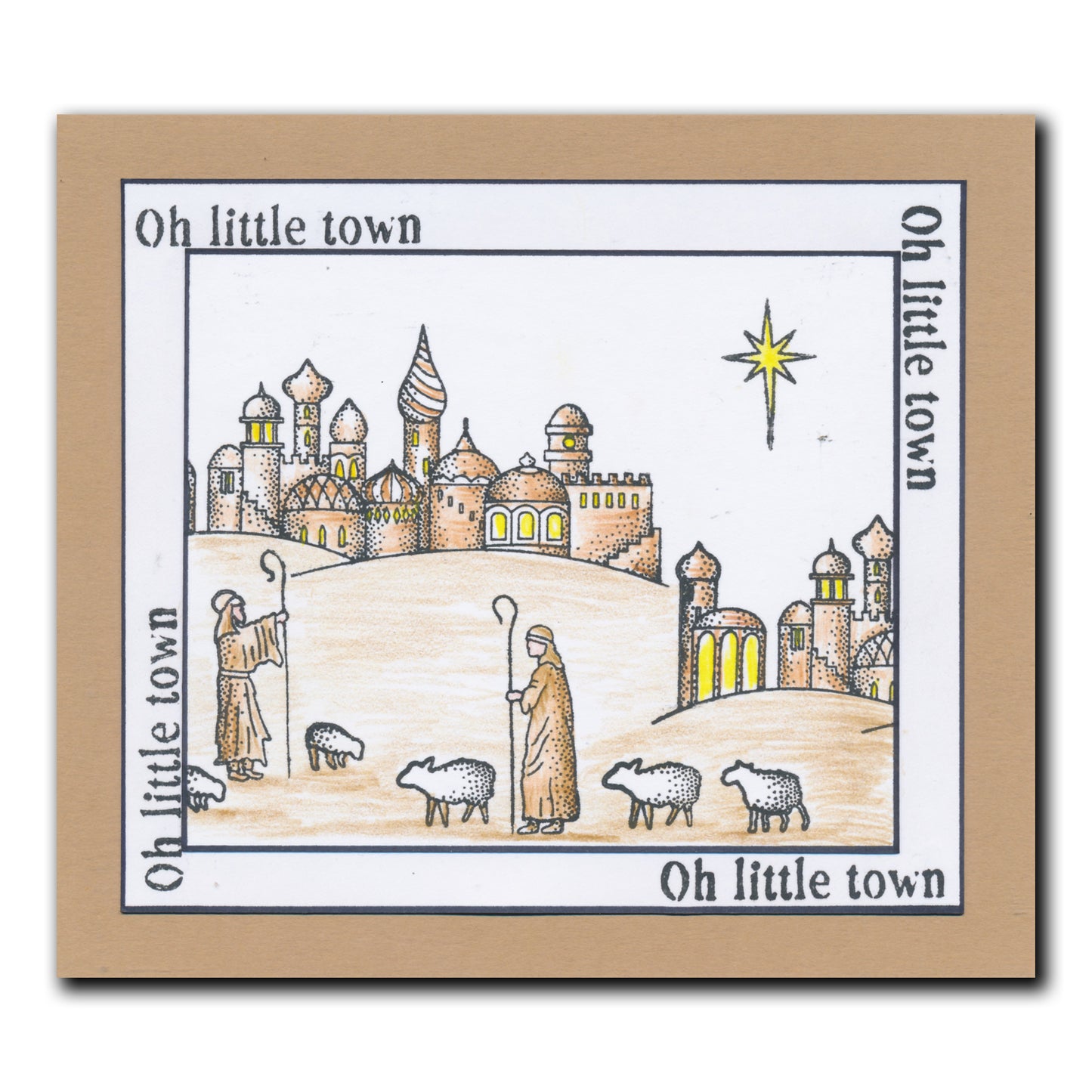 Linda's Oh Little Town of Bethlehem - Christmas Compendium A6 Stamp Set