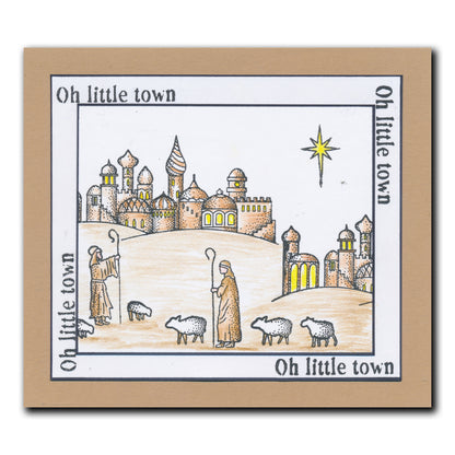 Linda's Oh Little Town of Bethlehem - Christmas Compendium A6 Stamp Set