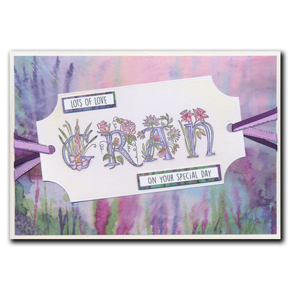 Barbara's Bijou Floral Alphabet & Numbers A4 & A5 Stamp Collection