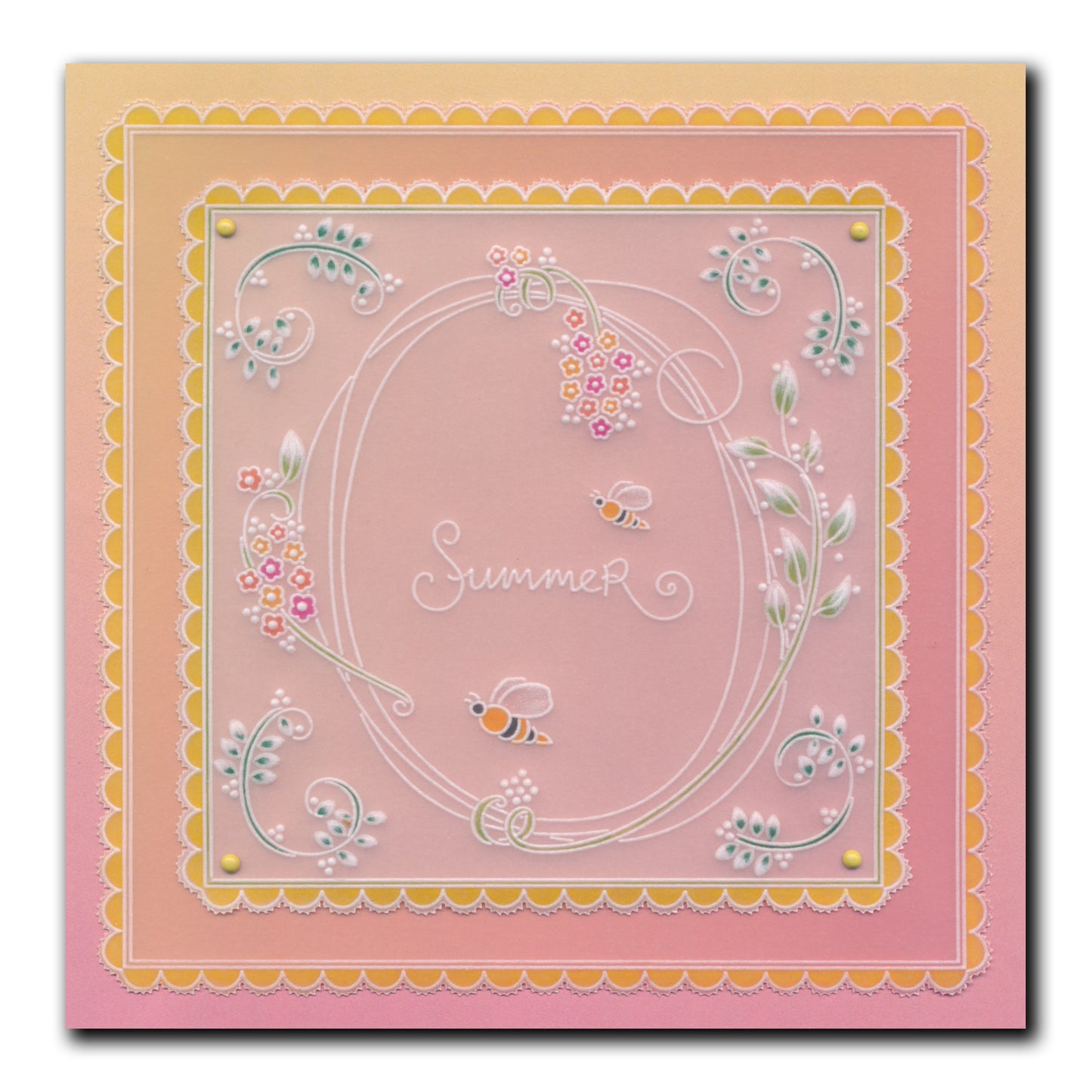 Barbara's Bijou Entwined Summer Wreath A6 Groovi Plate