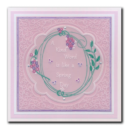 Barbara's Bijou Entwined Summer Wreath A6 Groovi Plate