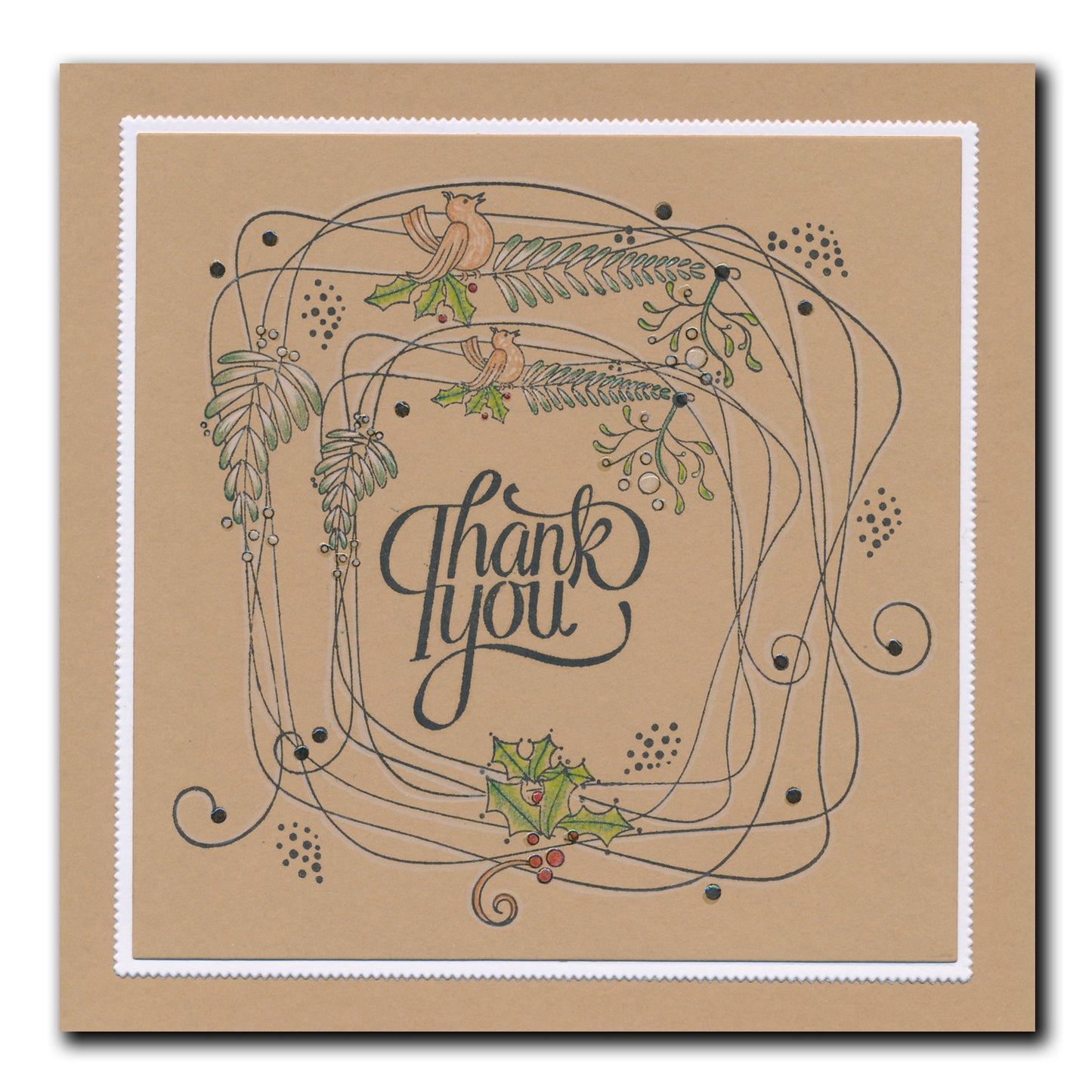 Barbara's Bijou Entwined Winter Wreath A6 Stamp Set