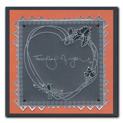 Barbara's Bijou Entwined Autumn Wreath A6 Groovi Plate