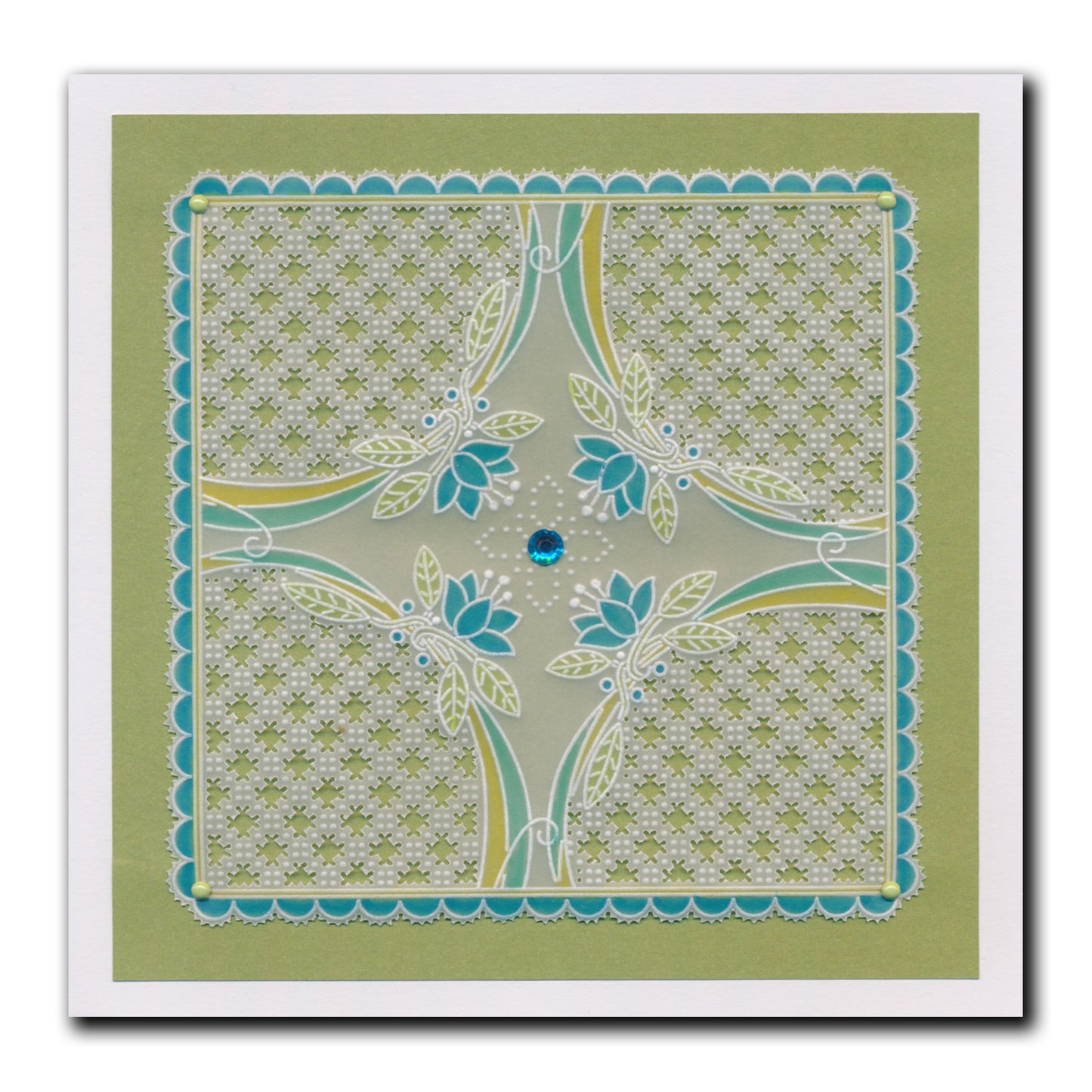 Barbara's Bijou Entwined Spring Wreath A6 Groovi Plate