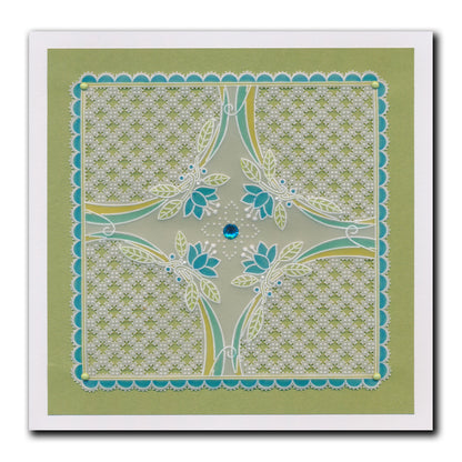 Barbara's Bijou Entwined Spring Wreath A6 Groovi Plate