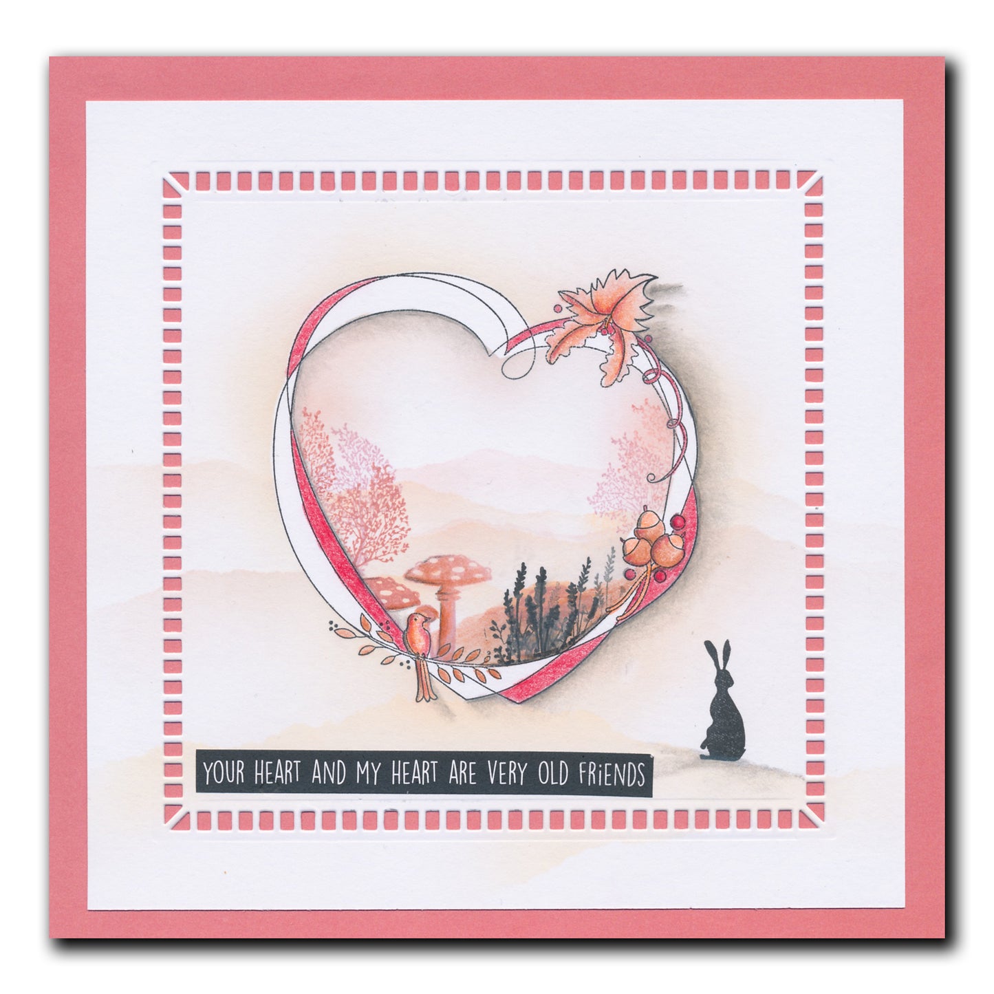 Barbara's Bijou Entwined Autumn Wreath A6 Stamp Set