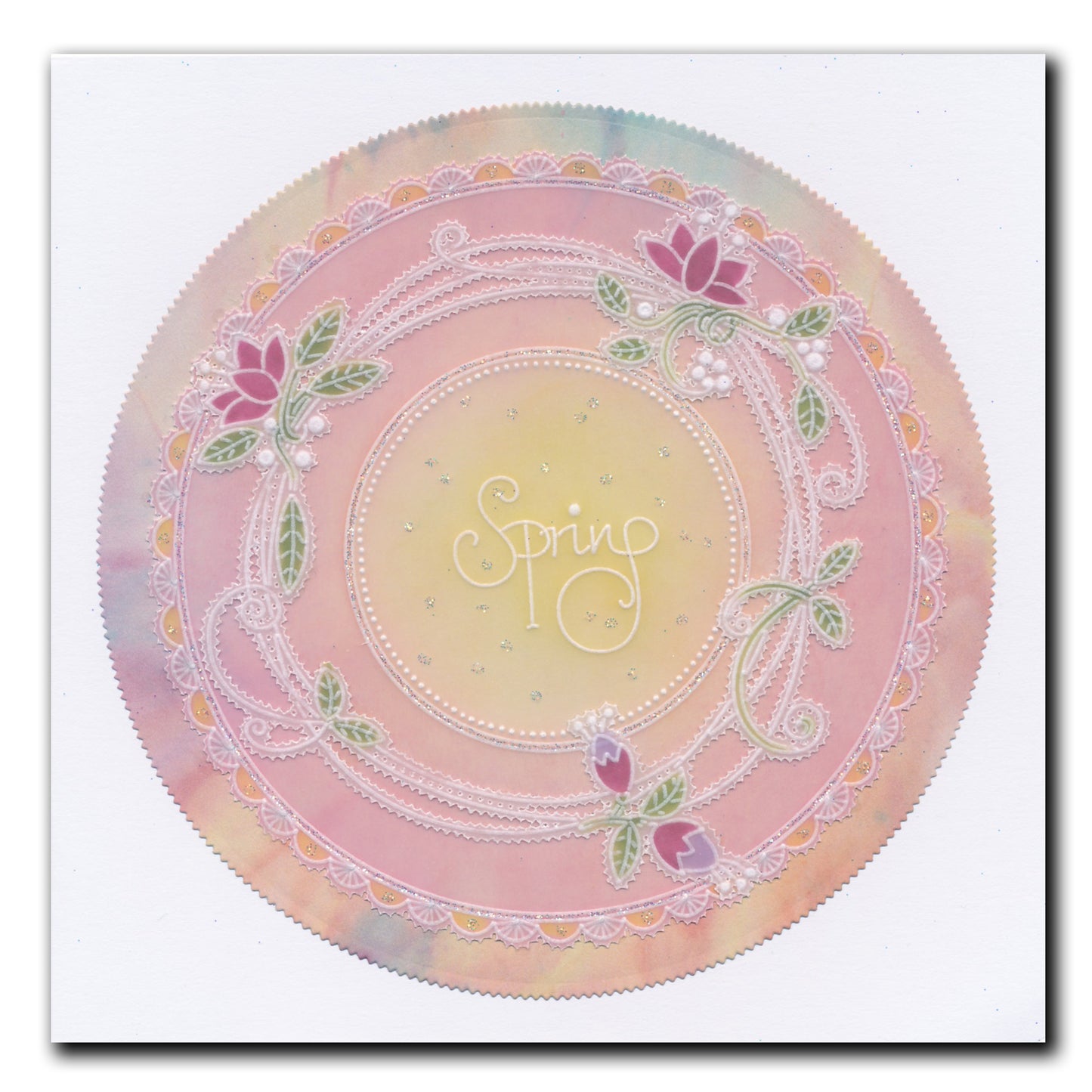 Barbara's Bijou Entwined Spring Wreath A6 Groovi Plate