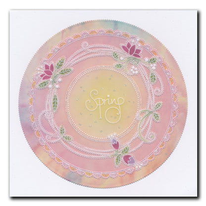 Barbara's Bijou Entwined Spring Wreath A6 Groovi Plate