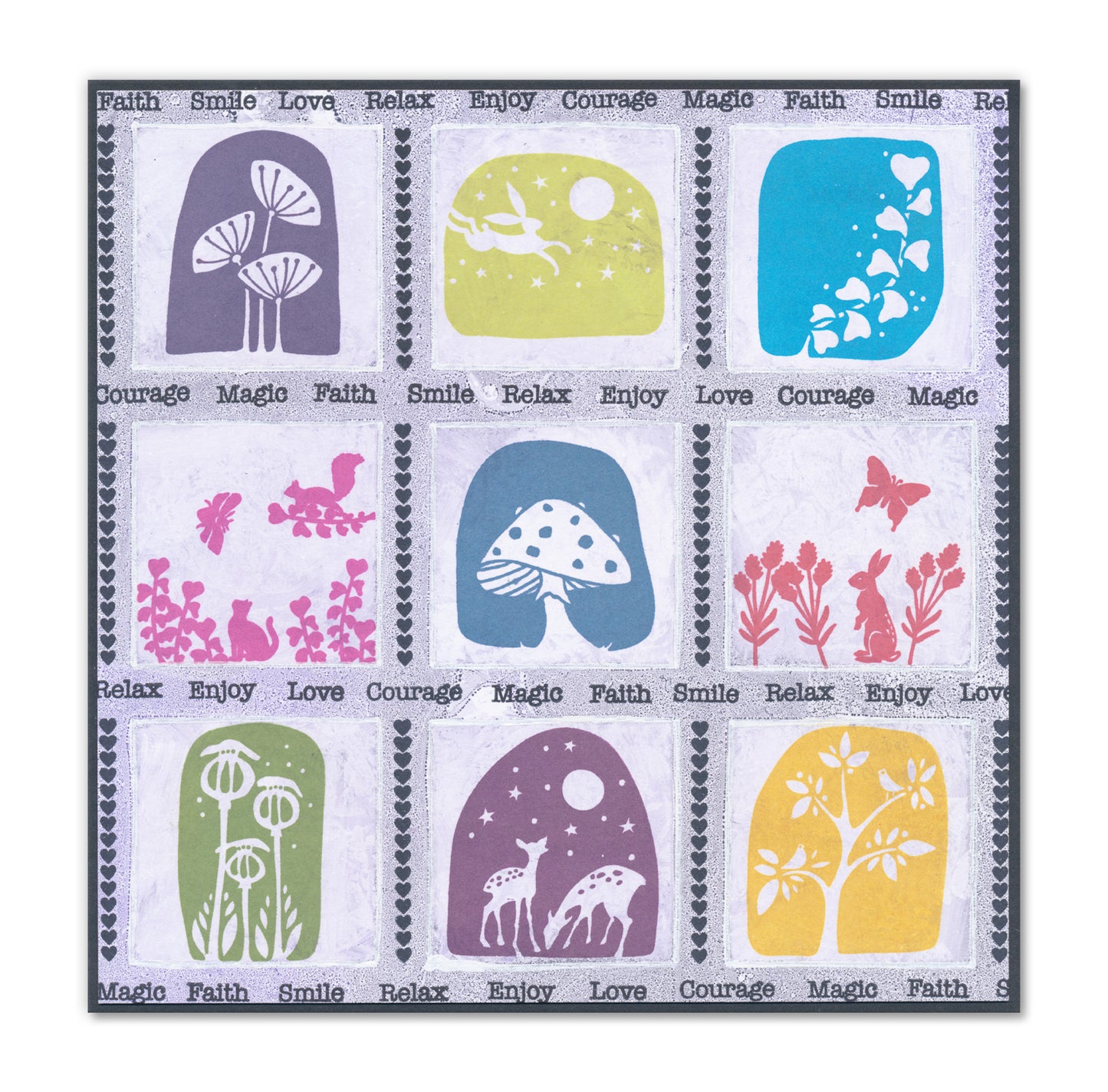 Barbara's Bijou Woodland Art Blocks A5 Stamp Set
