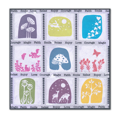 Barbara's Bijou Woodland Art Blocks A5 Stamp Set