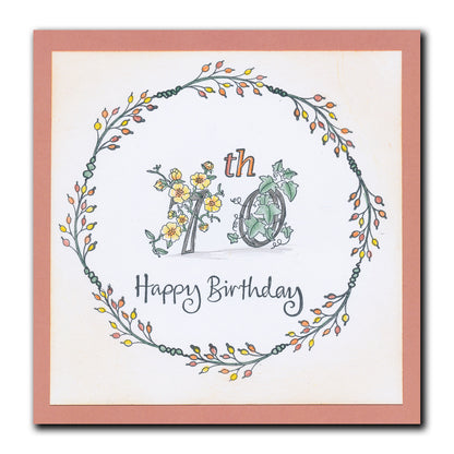 Barbara's Bijou Floral Numbers A5 Stamp Set