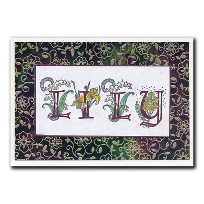 Barbara's Bijou Floral Alphabet A4 Stamp Set