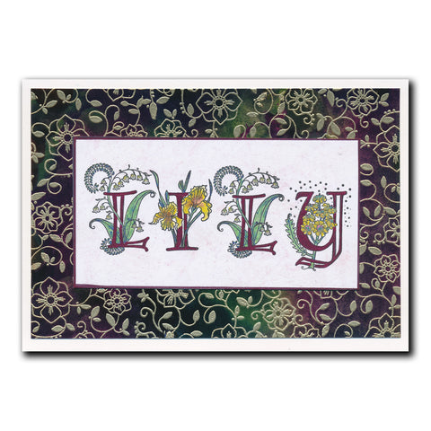 Barbara's Bijou Floral Alphabet A4 Stamp Set