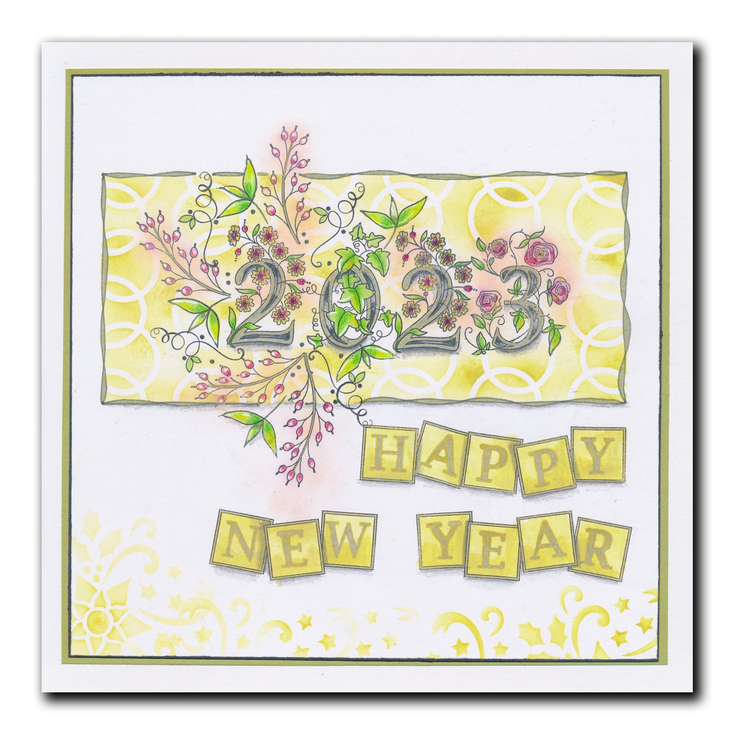 Barbara's Bijou Floral Numbers A5 Stamp Set