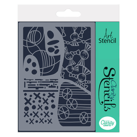 BIP the Bear Background A4 Stencil