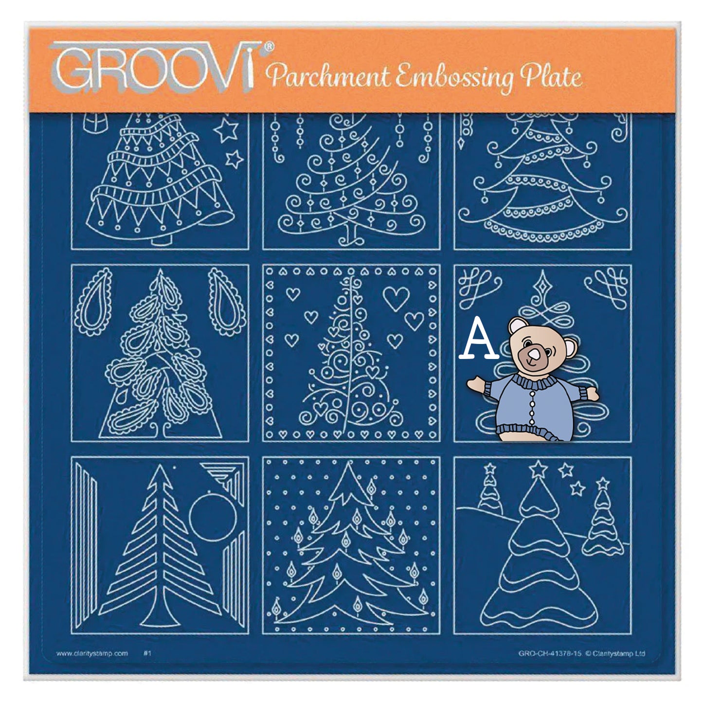 Barbara's Christmas Tree Sampler A4 Square Groovi Plate