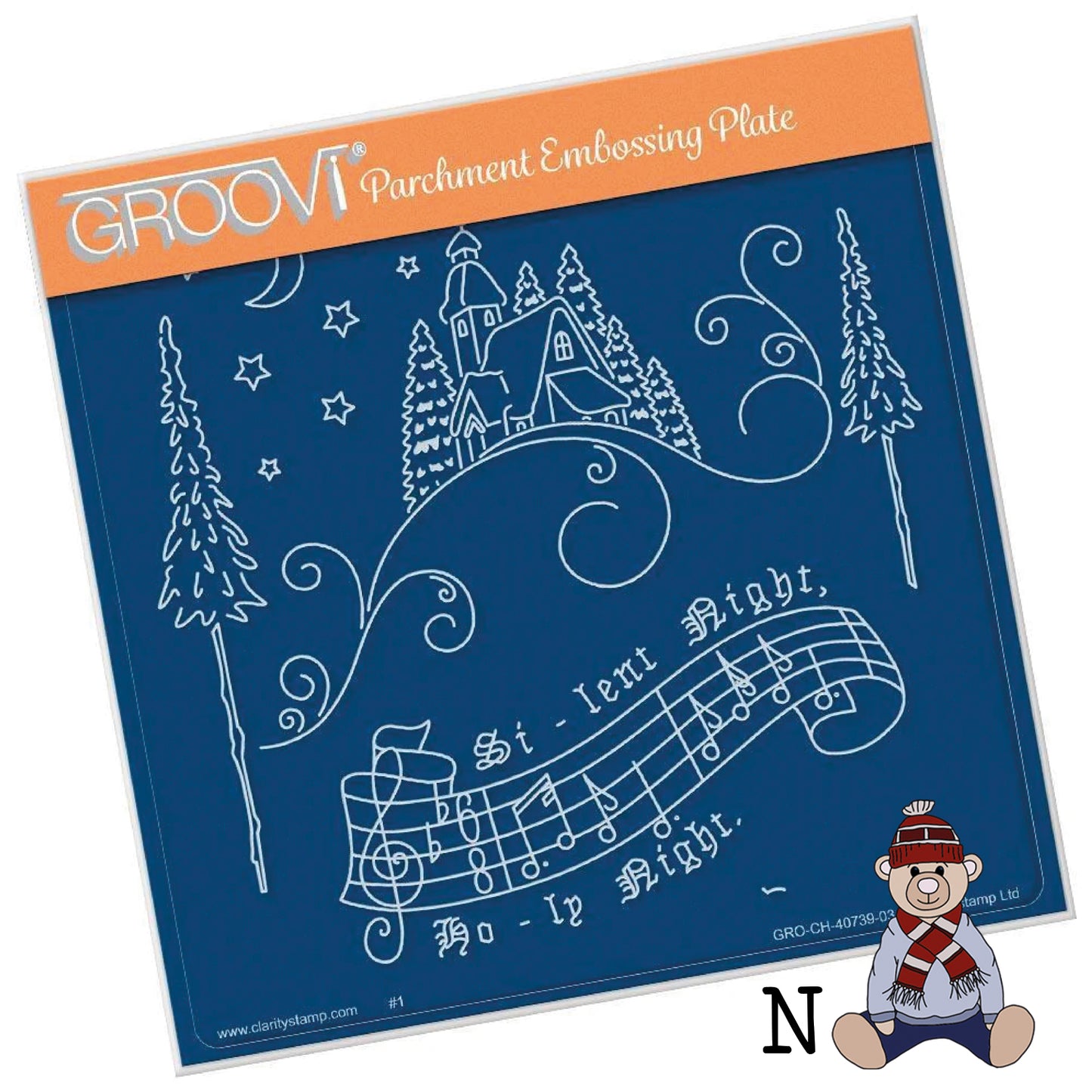 Silent Night A5 Square Groovi Plate