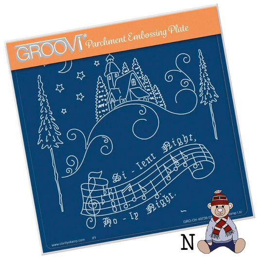 Silent Night A5 Square Groovi Plate