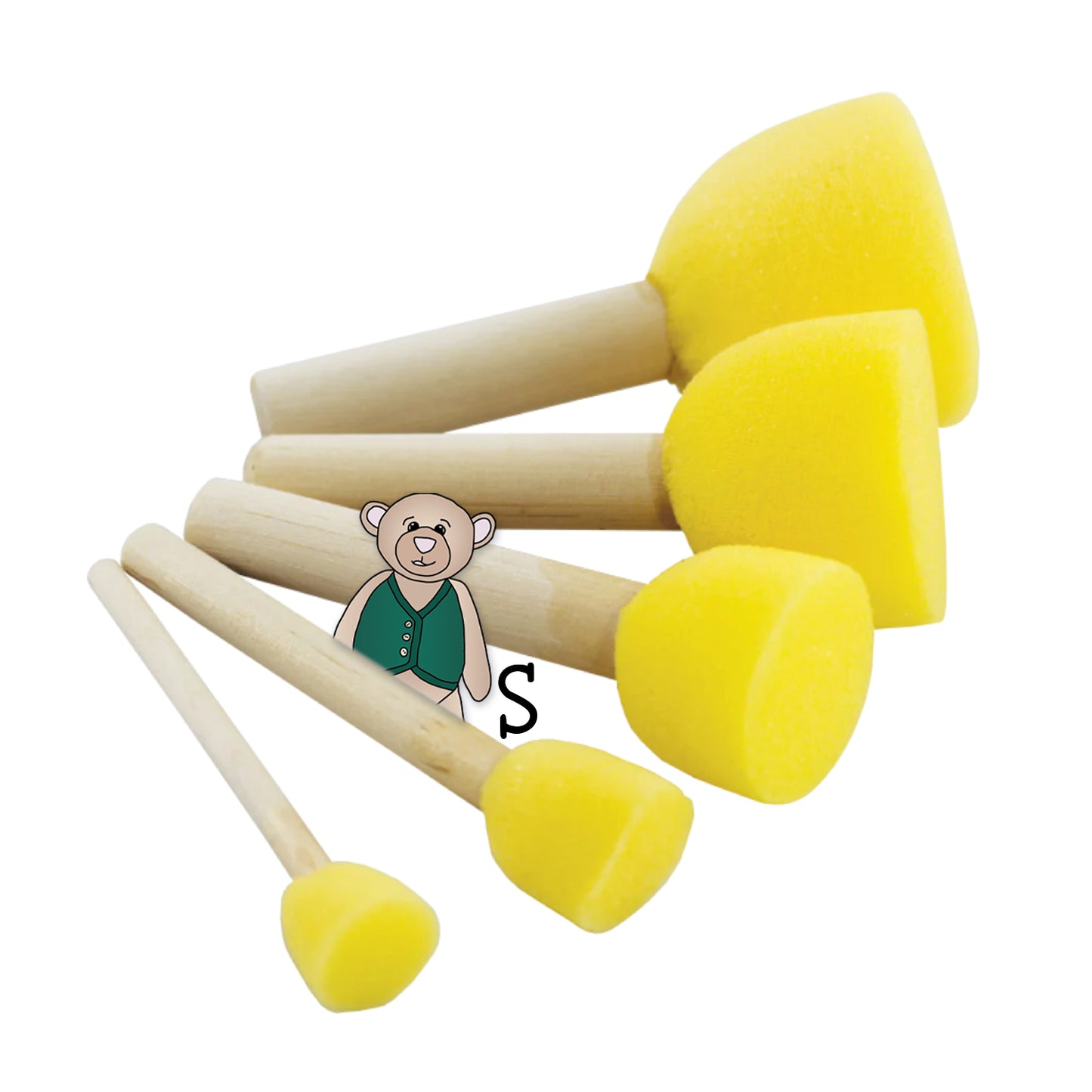 Pentart Assorted Sponge Brushes Set of 5